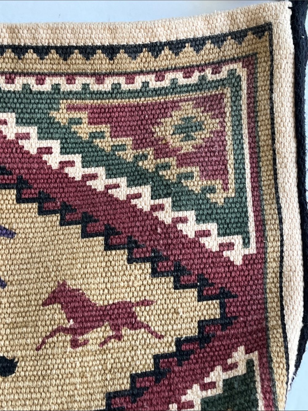 Horses Shoulder Bag Handwoven Western Zip Top El Paso Saddle Blanket Co - Picture 5 of 11